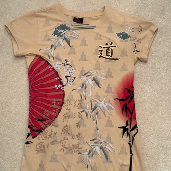 WOMEN'S BEAUTIFUL MULTI COLORED TEE  TOP WITH SEQUINS BY TAU,  SIZE: LARGE - Picture 1 of 12